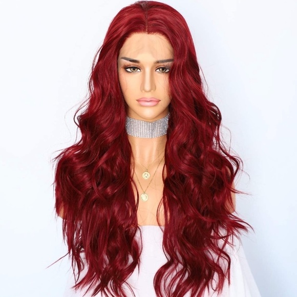 ❤️ ? 24” RED WAVY  LACE FRONT WIG? *NWT*
??